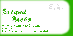 roland macho business card